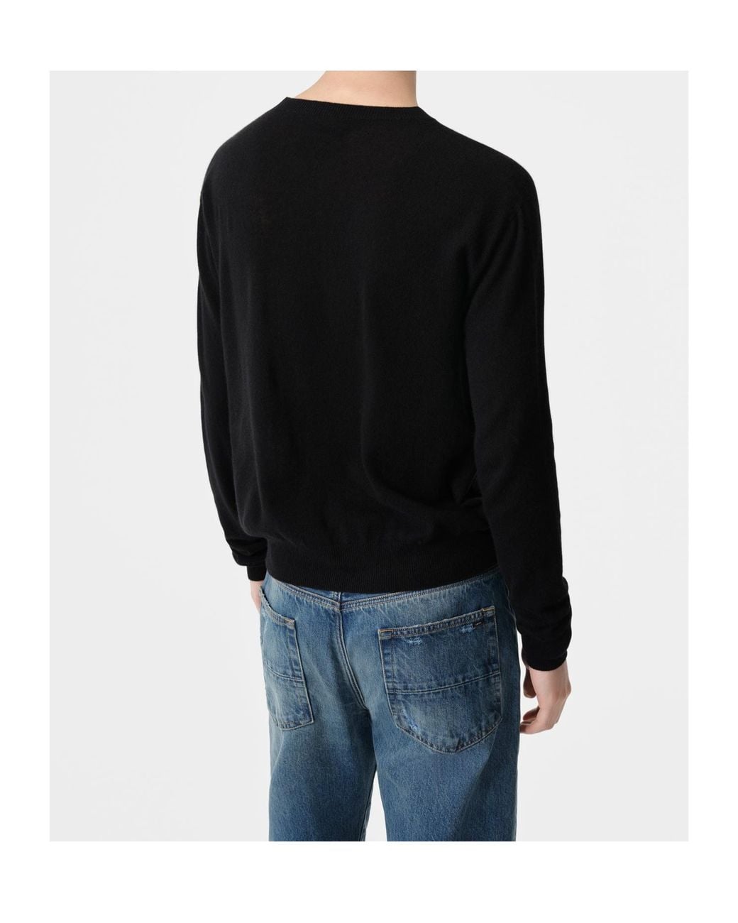 Amiri Black Logo Embroidered Crewneck Jumper for men