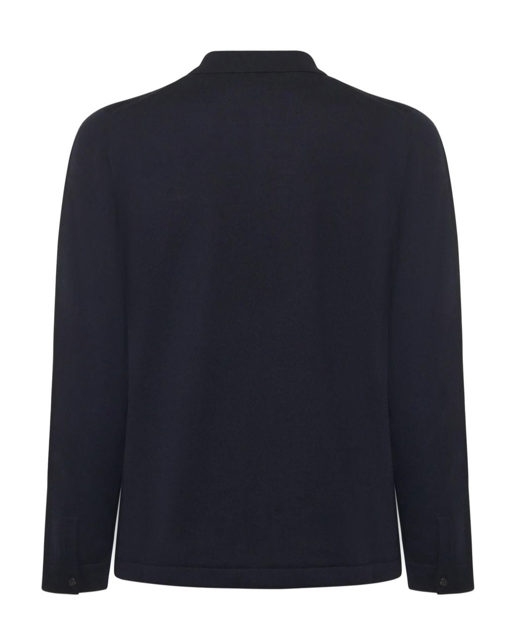 Zanone Blue Virgin Wool Knit Shirt for men
