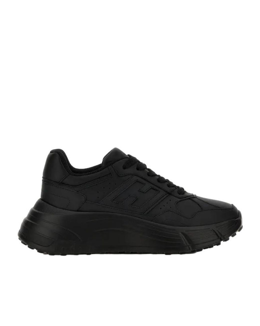 Hogan Black H669 Lace-Up Sneakers