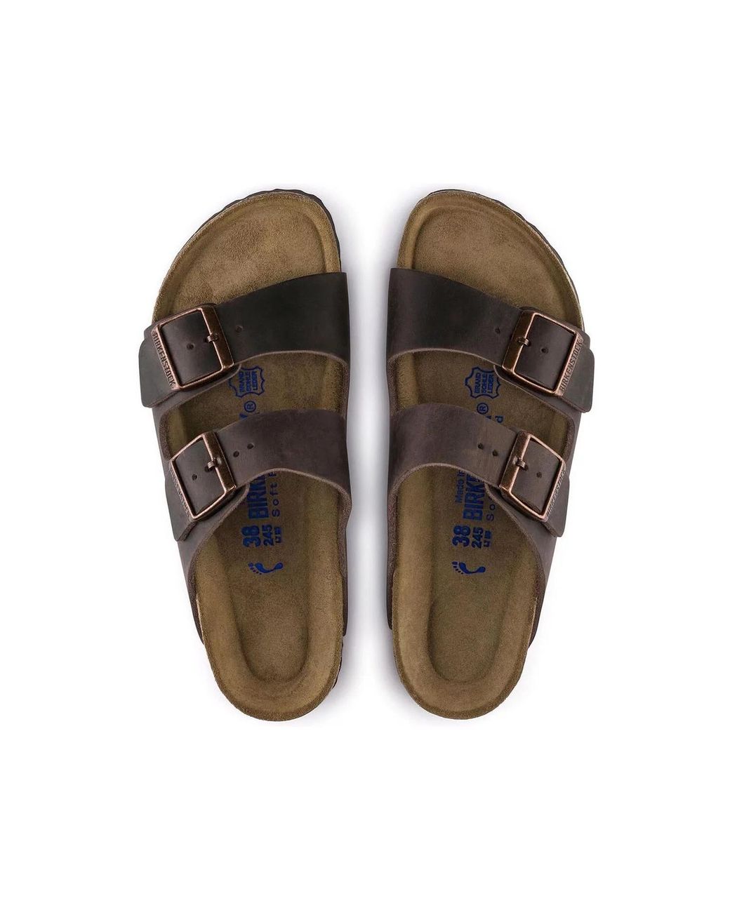 Birkenstock Brown Logo Flip-Flops for men