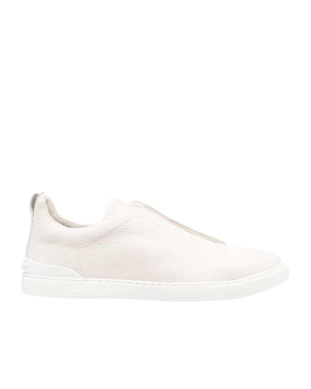 Zegna Natural Triple Stitch Sneakers for men