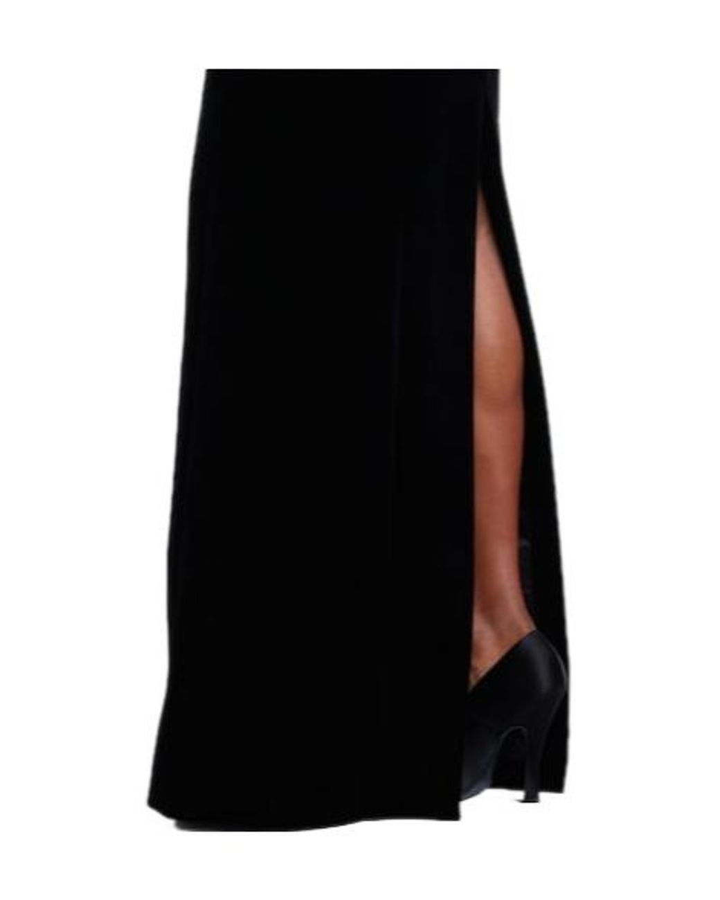 Mugler Black Velvet Bustier Gown