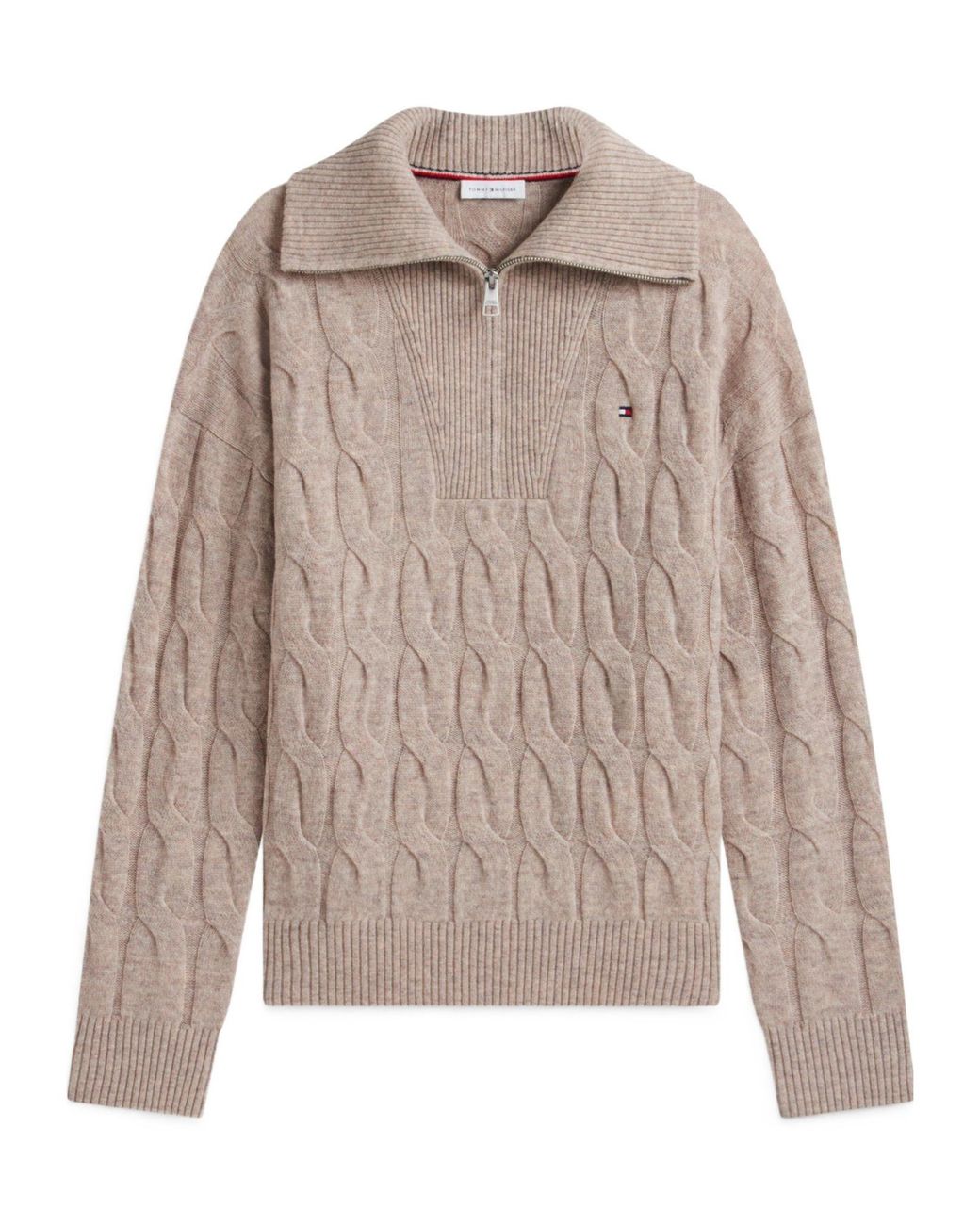 Tommy Hilfiger Brown Turtleneck Long-Sleeve Sweater
