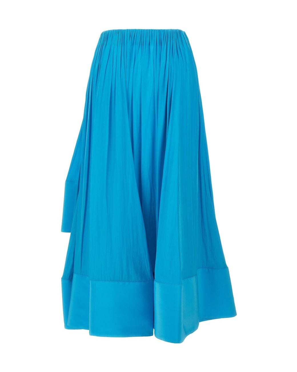 Lanvin Blue Asymmetrical Midi Skirt