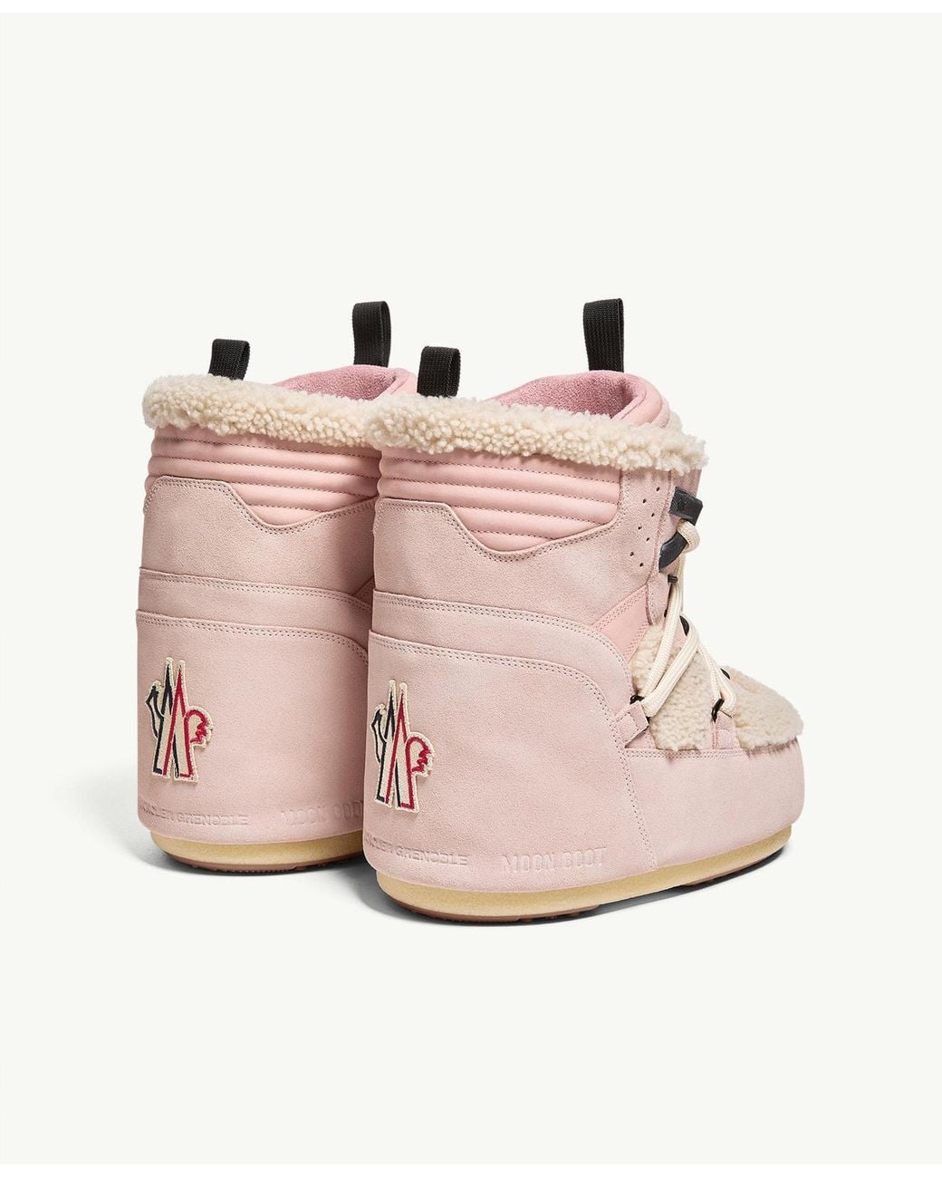 Moncler Pink Moon Boot X Grenoble Icon Low Padded Snow Boot