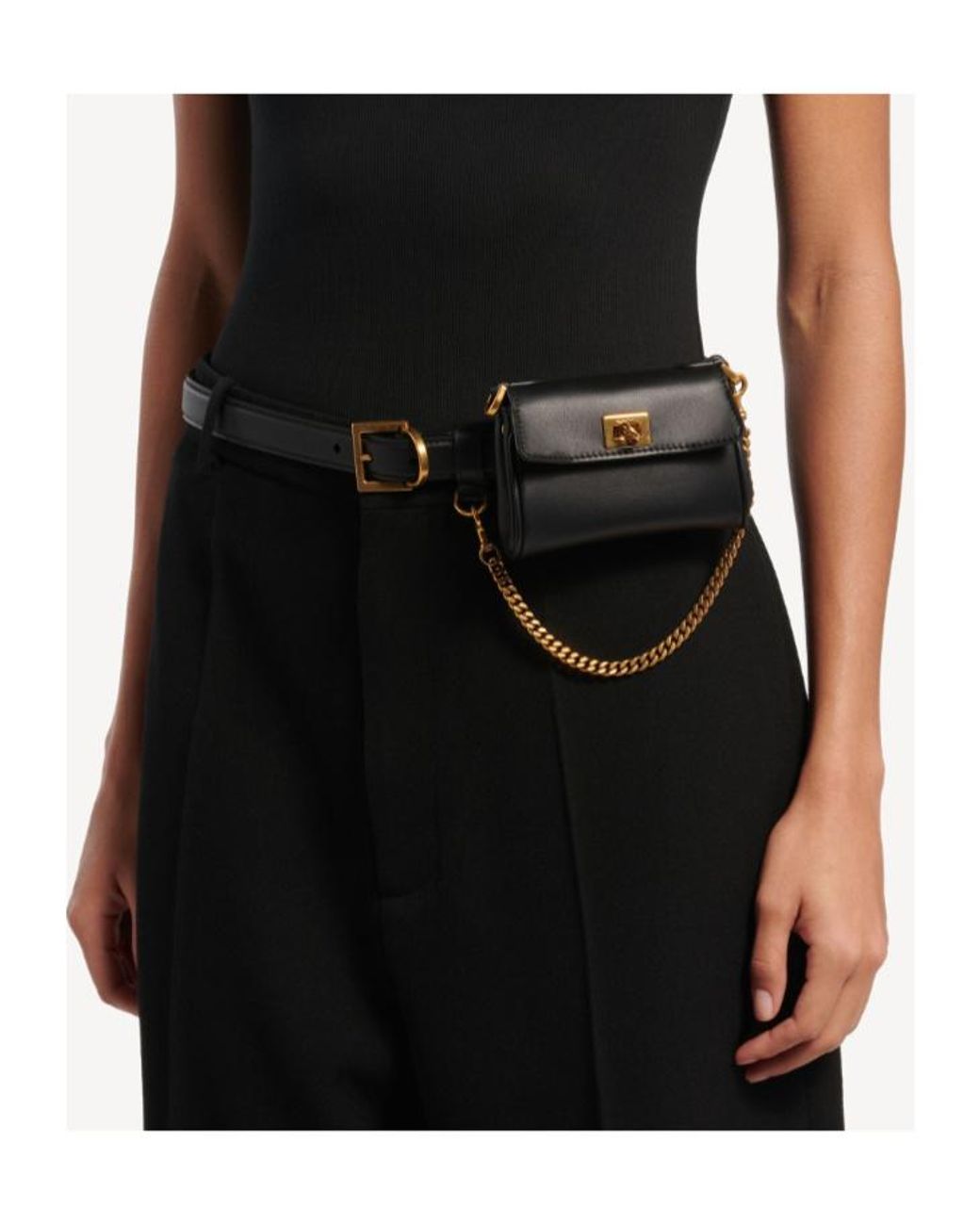 Balenciaga Black Rodeo Belt With Pouch
