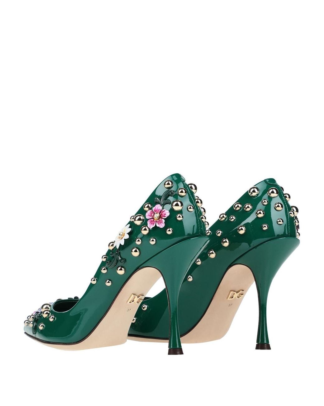 Dolce & Gabbana Green Rhinestone Courts