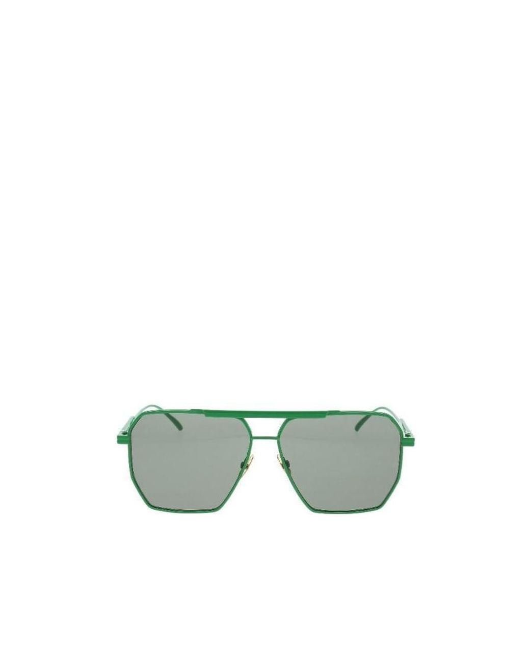 Bottega Veneta Metallic Eyewear Pilot Frame Sunglasses