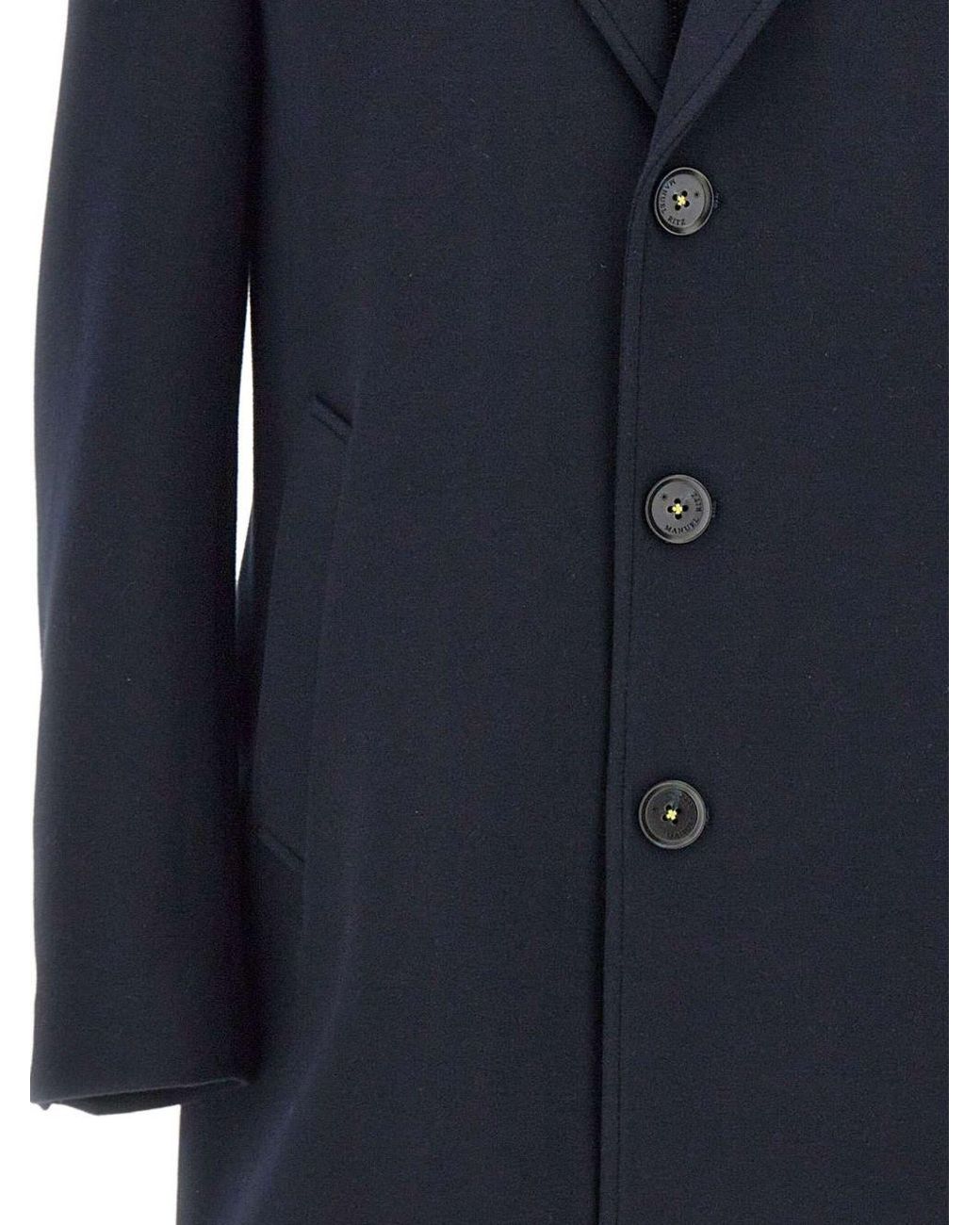 Manuel Ritz Blue Sempre Hooded Coat for men