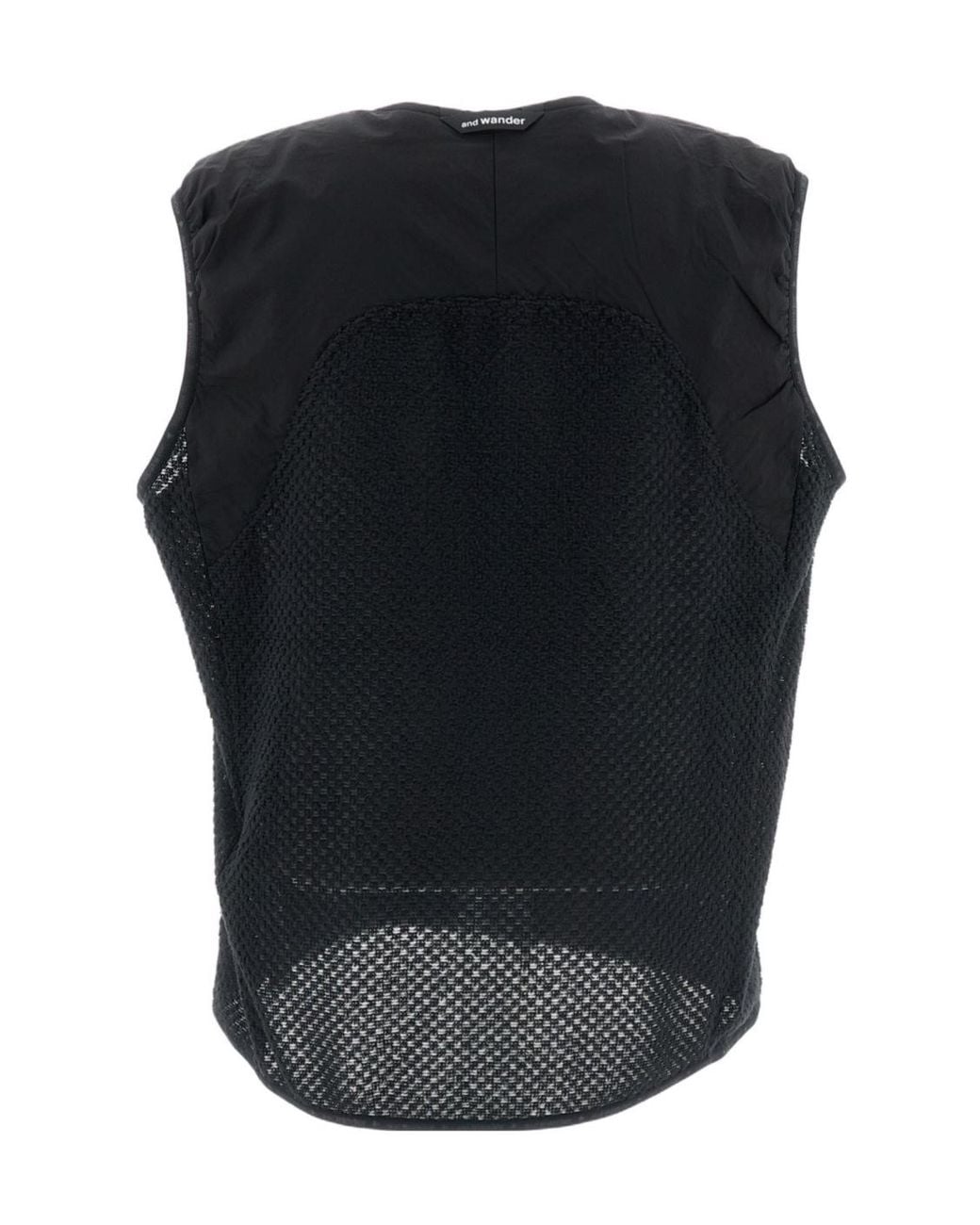 And Wander Black Air Fleece Vest for men