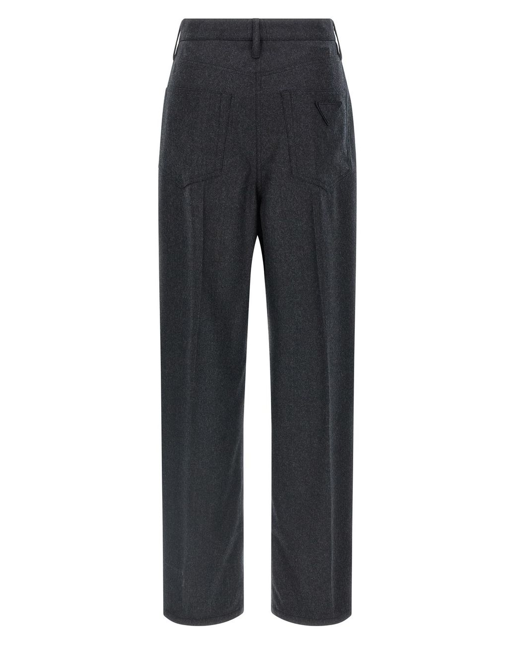Prada Blue Logo Detailed Pleated Trousers