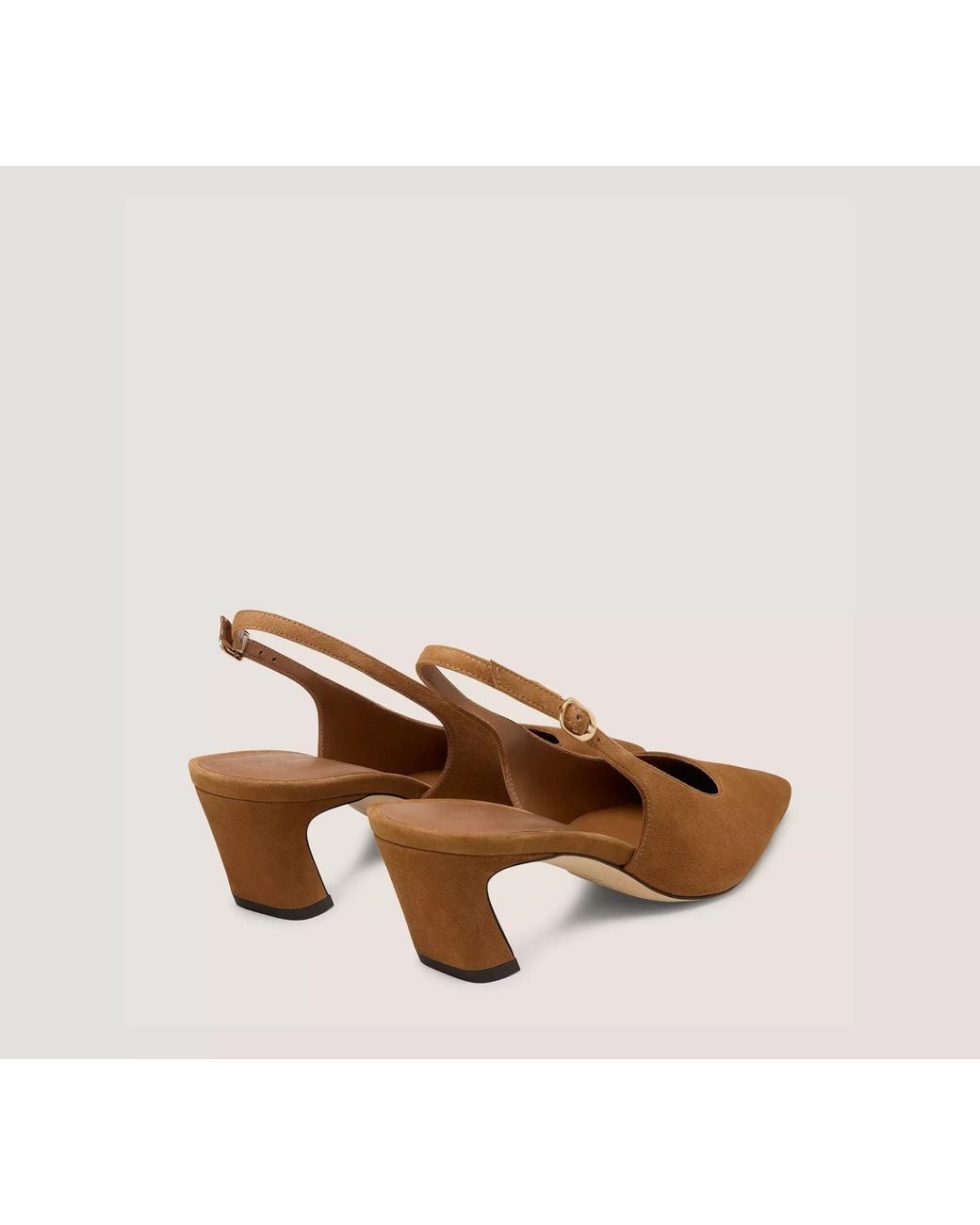 Stuart Weitzman Brown Stassi Slingback 50