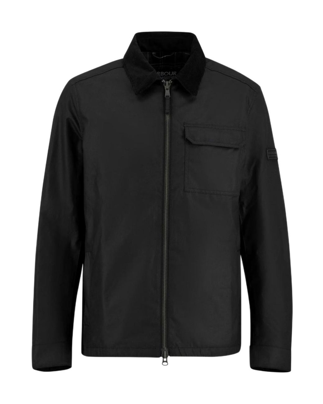 Barbour Black Zippered Long-Sleeved Casual Jacket for men