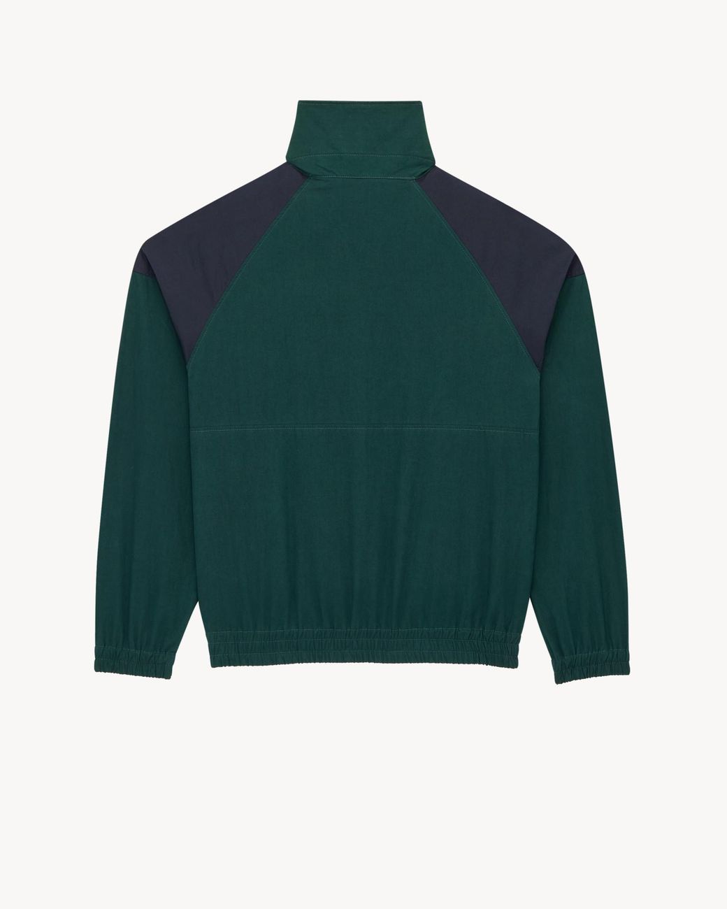 Saint Laurent Green Contrast Panel Zip Jacket