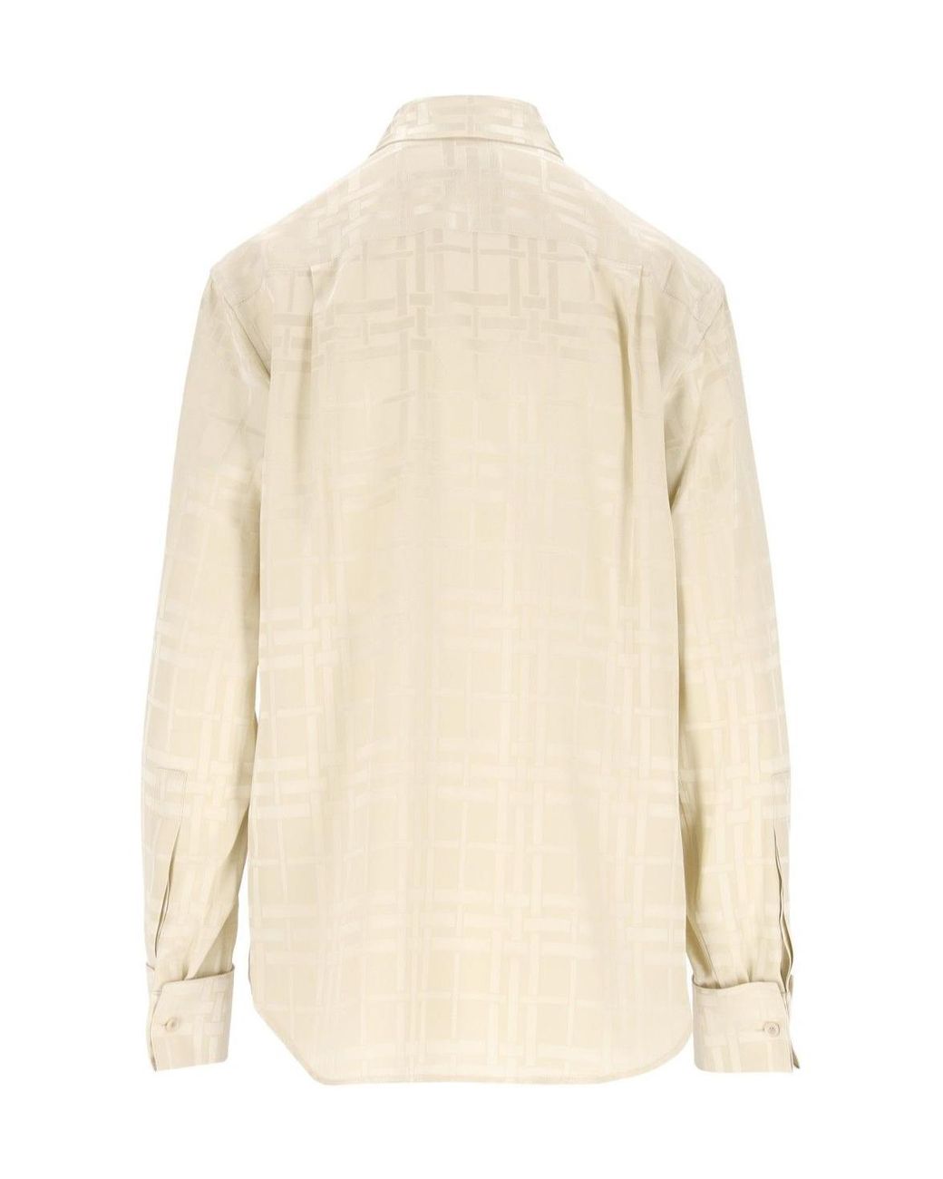 Burberry Natural Long Sleeved Checked Shirt