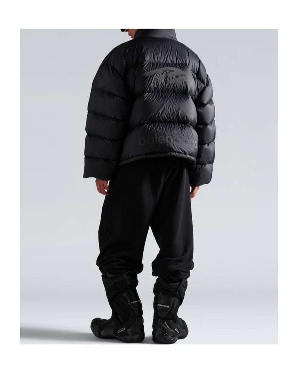 Balenciaga Blue 3B Sports Icon Ski Puffer Jacket for men