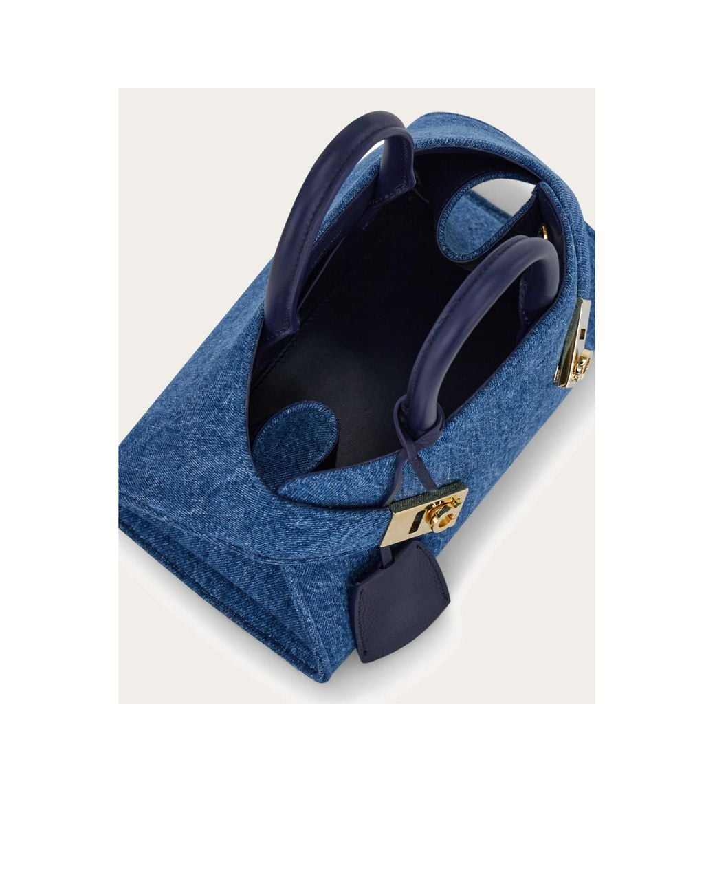 Ferragamo Blue Hug Handbag (Xs)