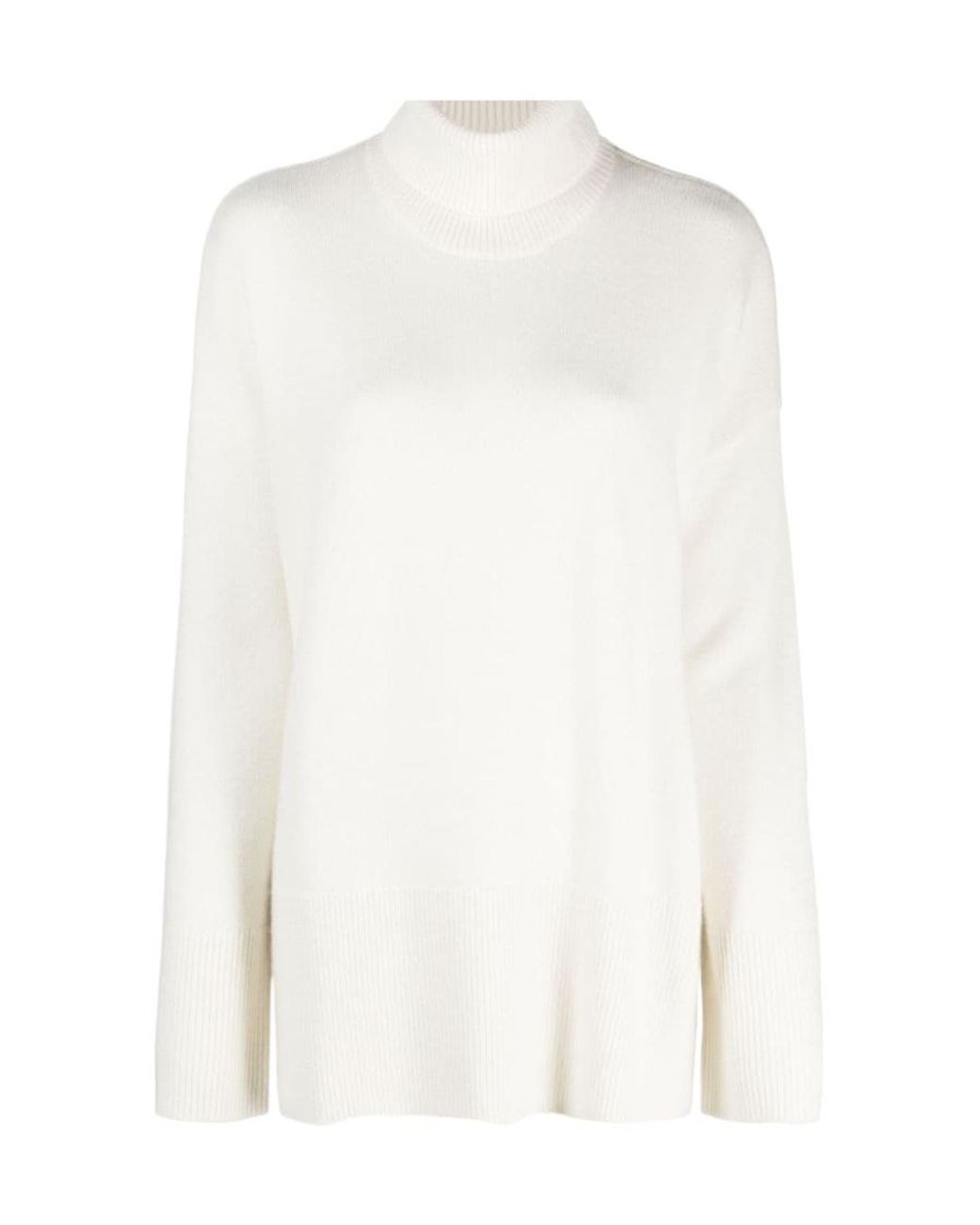 P.A.R.O.S.H. White Drop-Shoulder Crew-Neck Jumper
