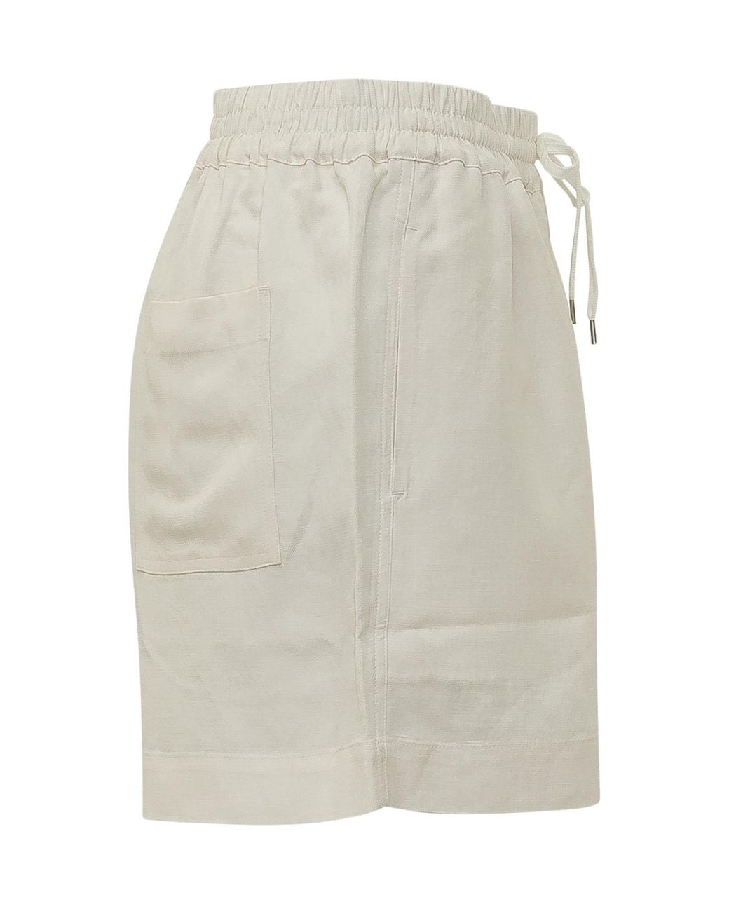 Studio Nicholson White Elastic Drawstring Shorts