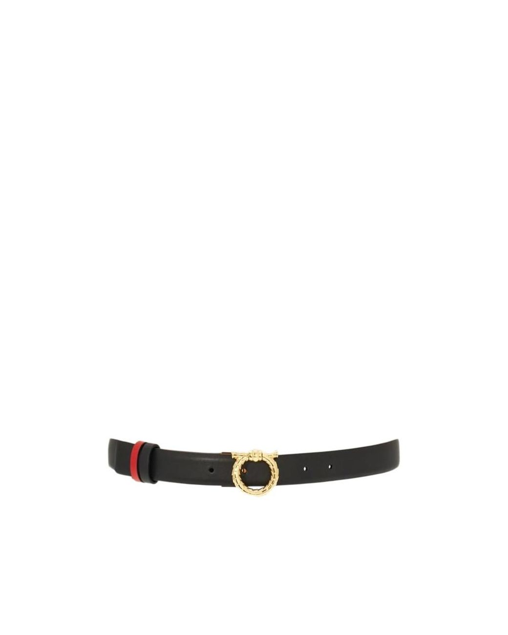 Ferragamo White Adjustable And Reversible Gancini Belt