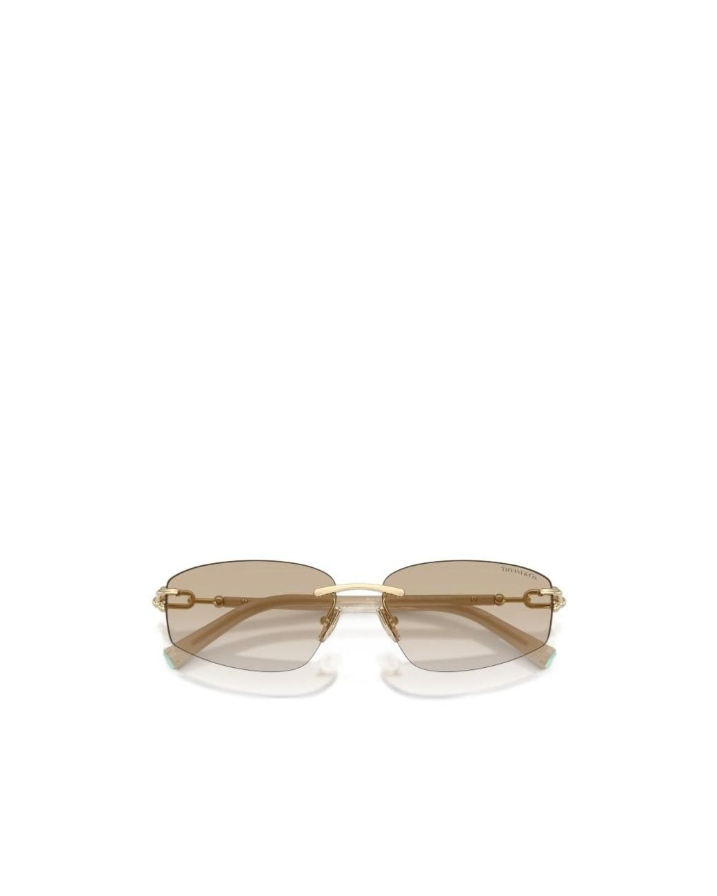 Tiffany & Co White Rectangle-Frame Sunglasses for men