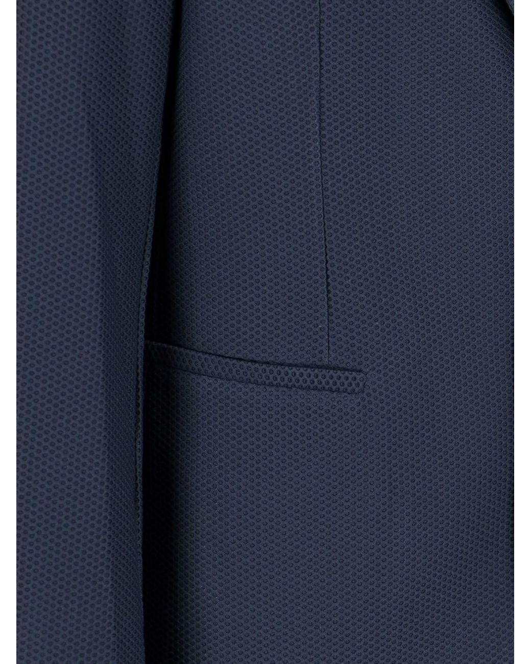 Giorgio Armani Blue Single-Breasted Straight Hem Blazer for men