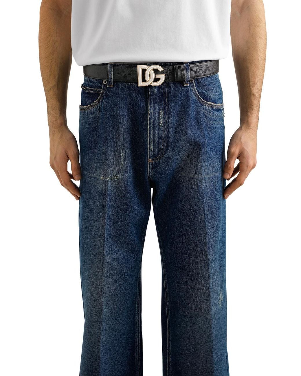 Dolce & Gabbana White Dolce & Gabbana Belts for men