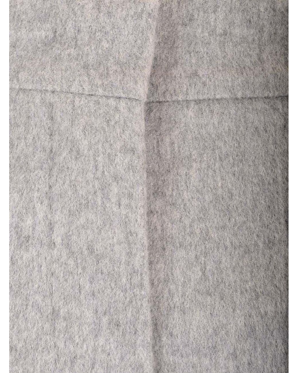 Max Mara Gray Studio Burano Cropped Wide Leg Trousers