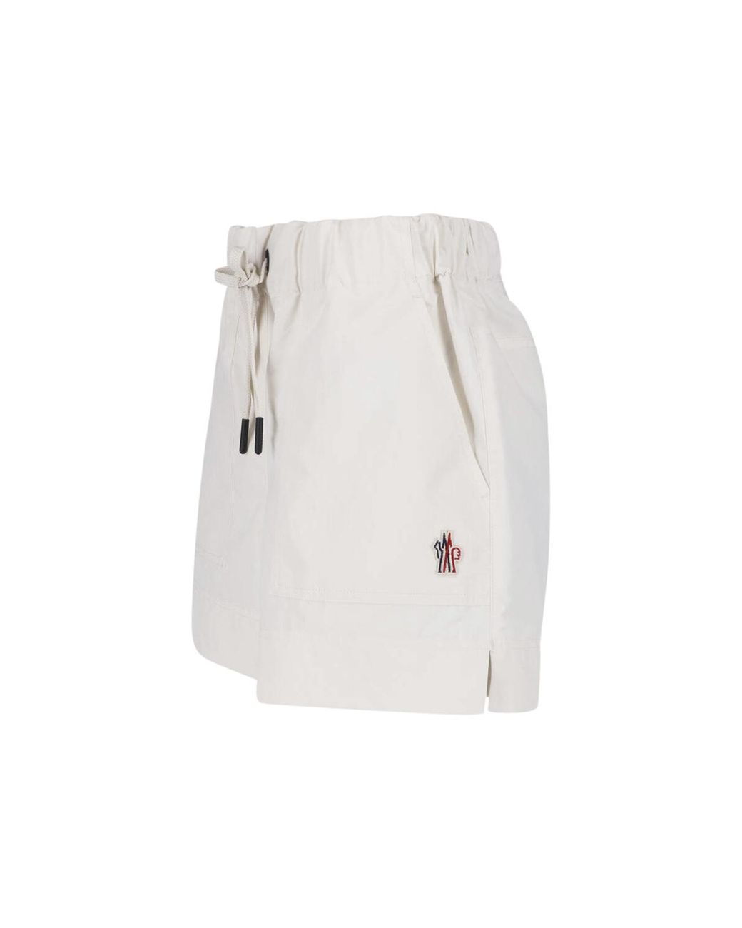 Moncler White Grenoble Elasticated Logo Shorts