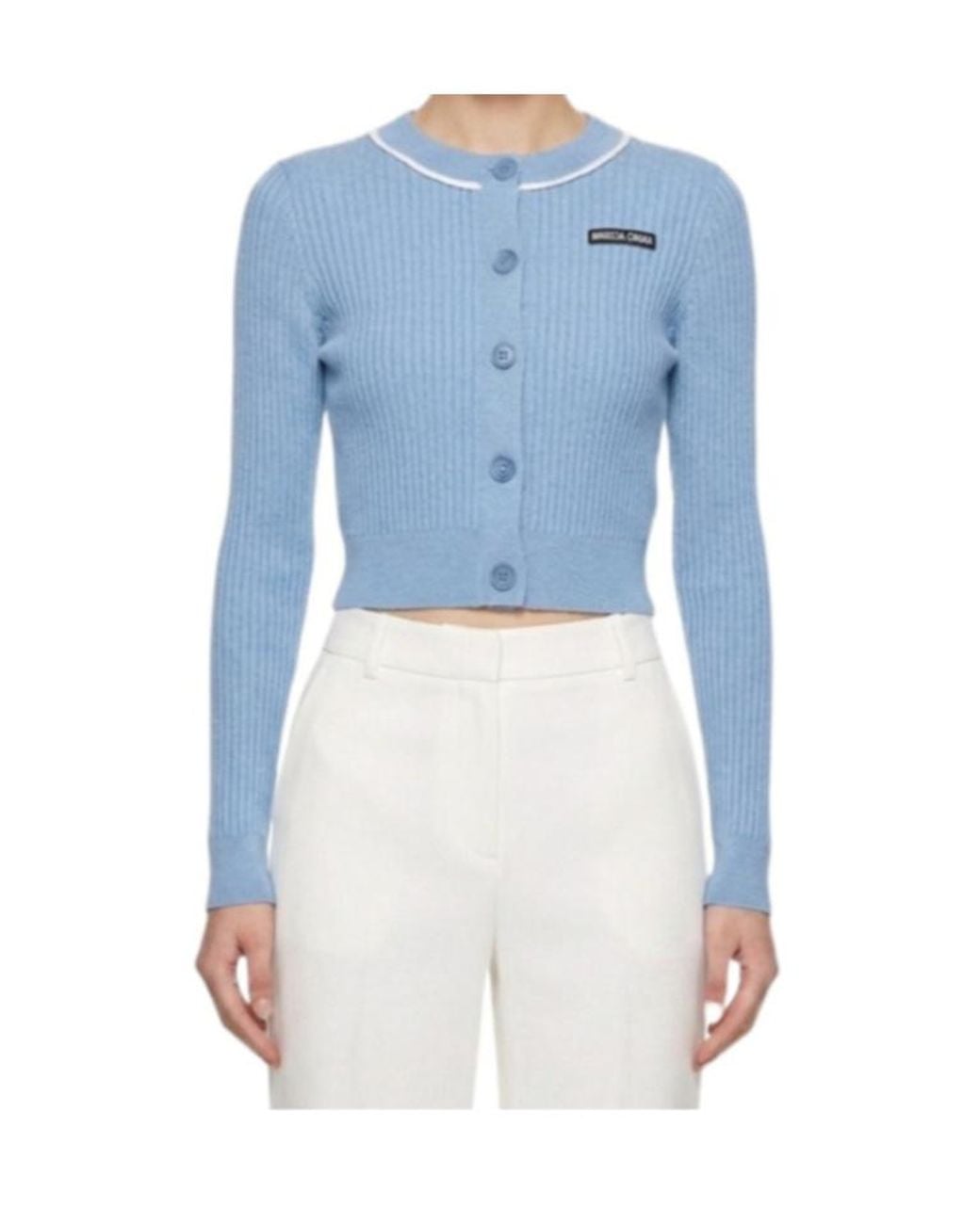 Marissa Chiara Blue Long-Sleeved Knitted Cardigan