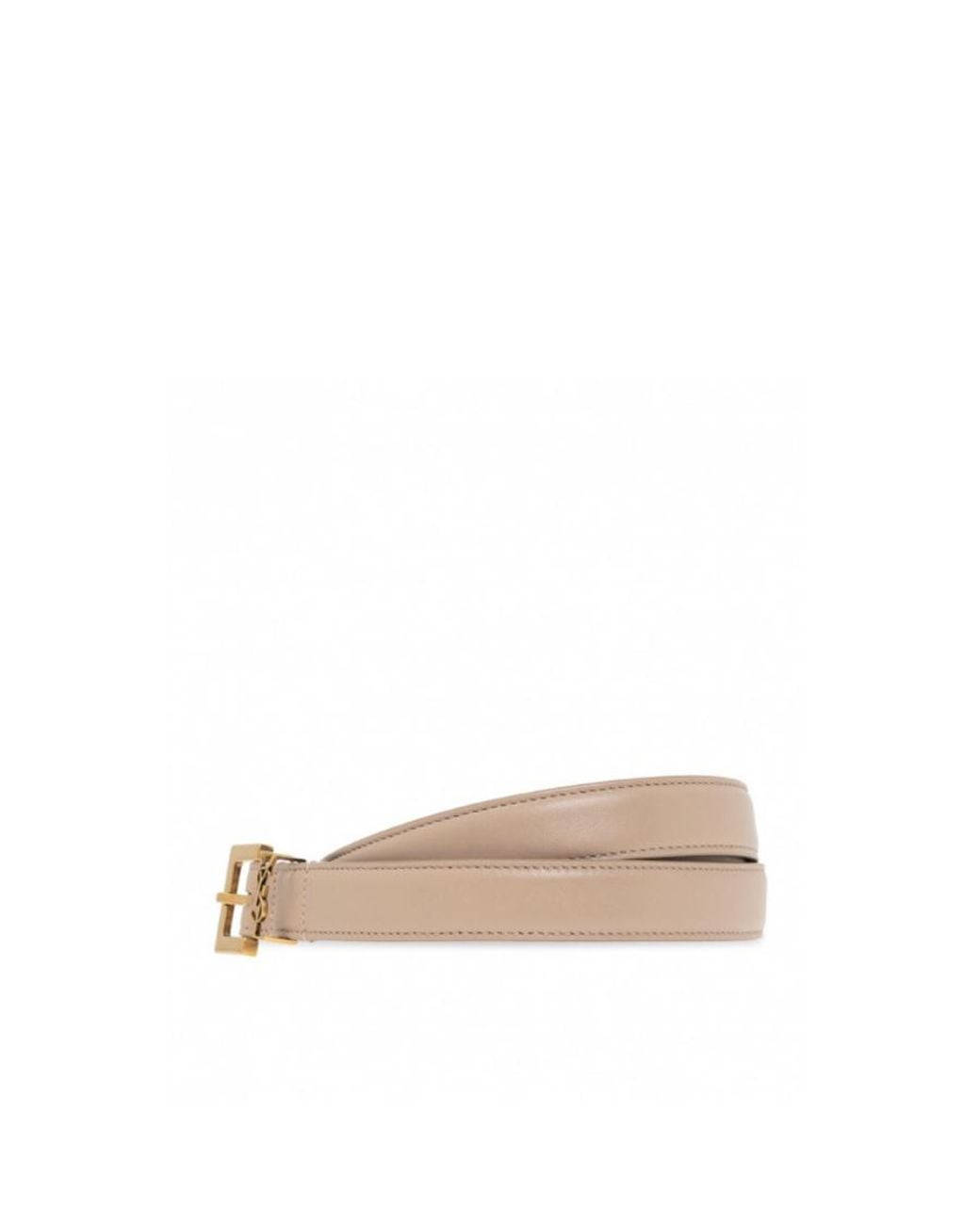 Saint Laurent White Pin Buckle Belt