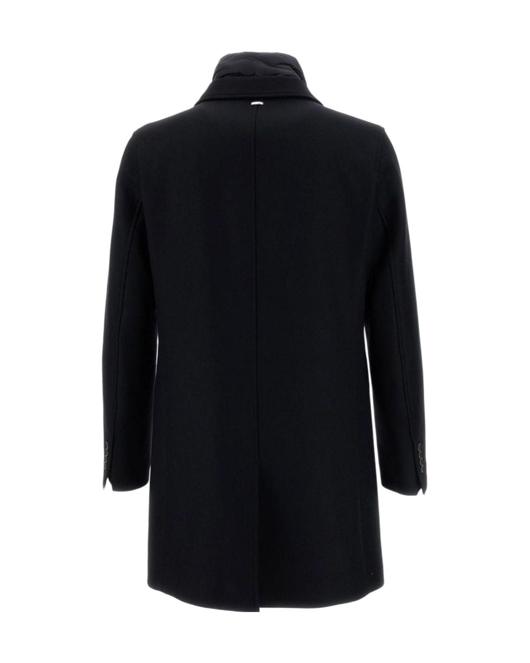 Herno Blue Single-Breasted Coat for men