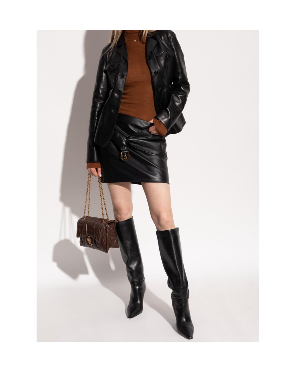 Versace Black Pointed-Toe Heeled Boots