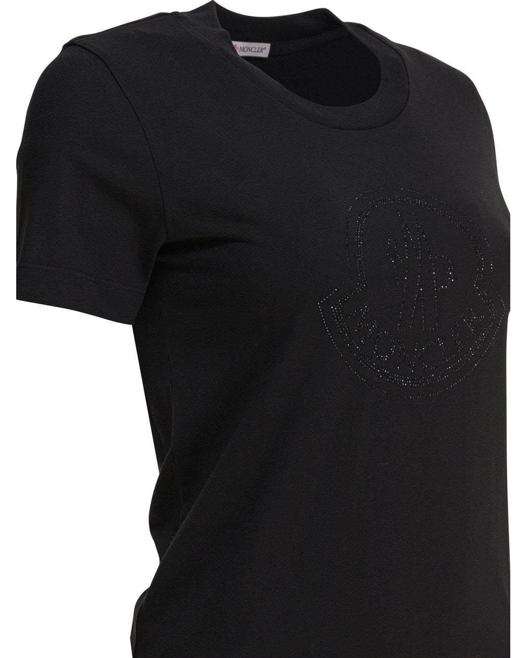 Moncler Black Logo Embellished Crewneck T-Shirt