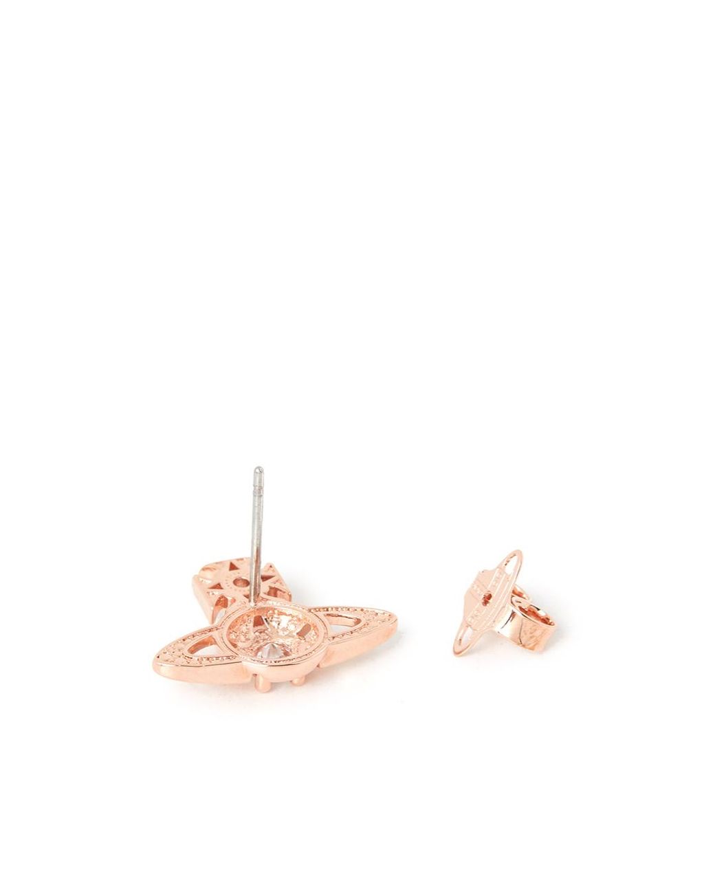 Vivienne Westwood White Reina Crystal Orb Earrings