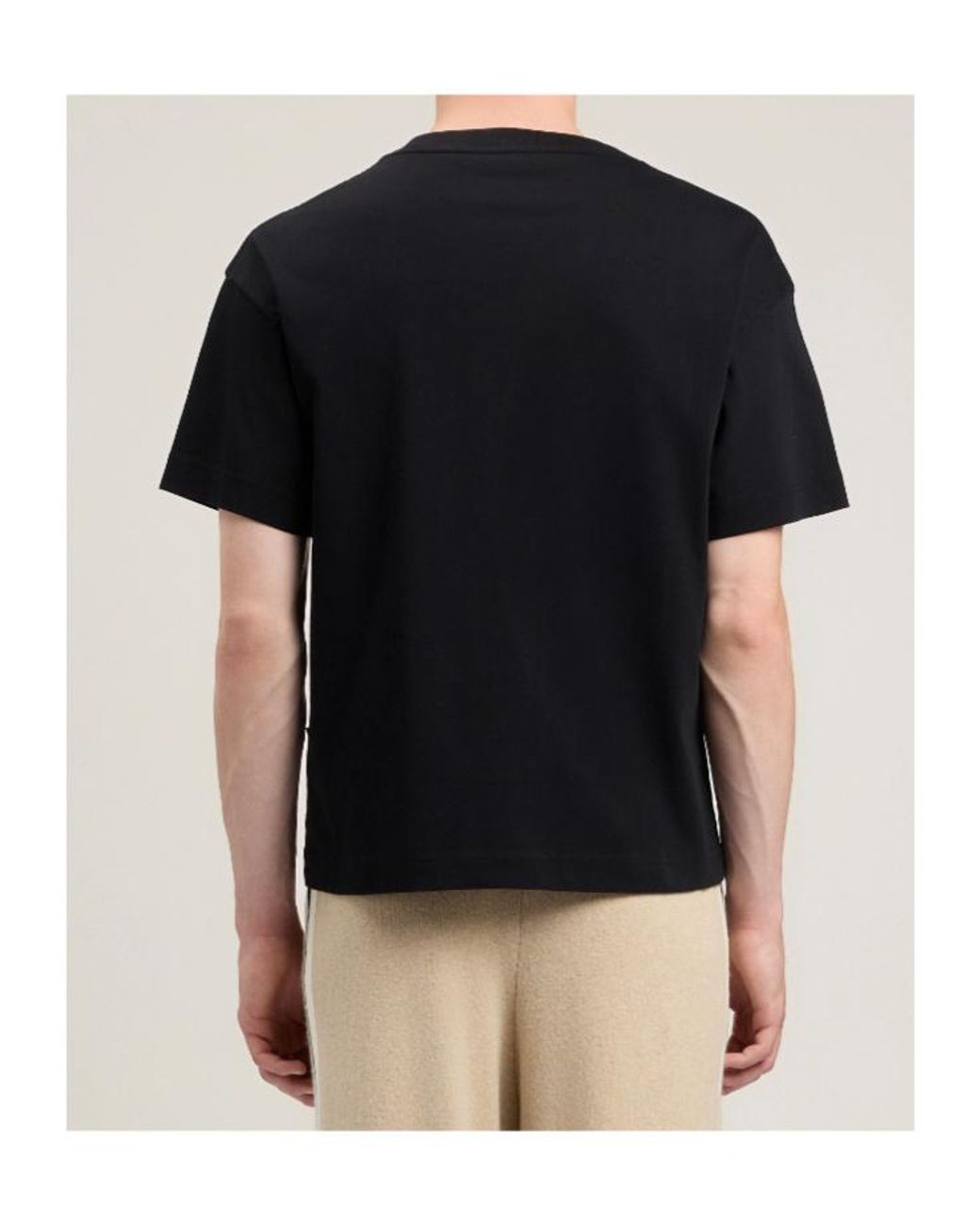 Palm Angels Black Bear Printed Crewneck T-Shirt for men