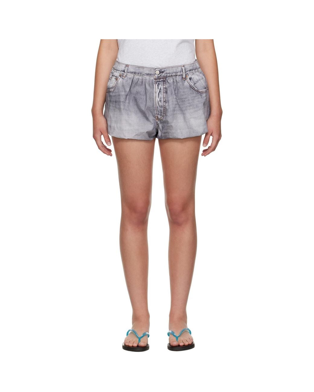 Acne Gray Printed Shorts