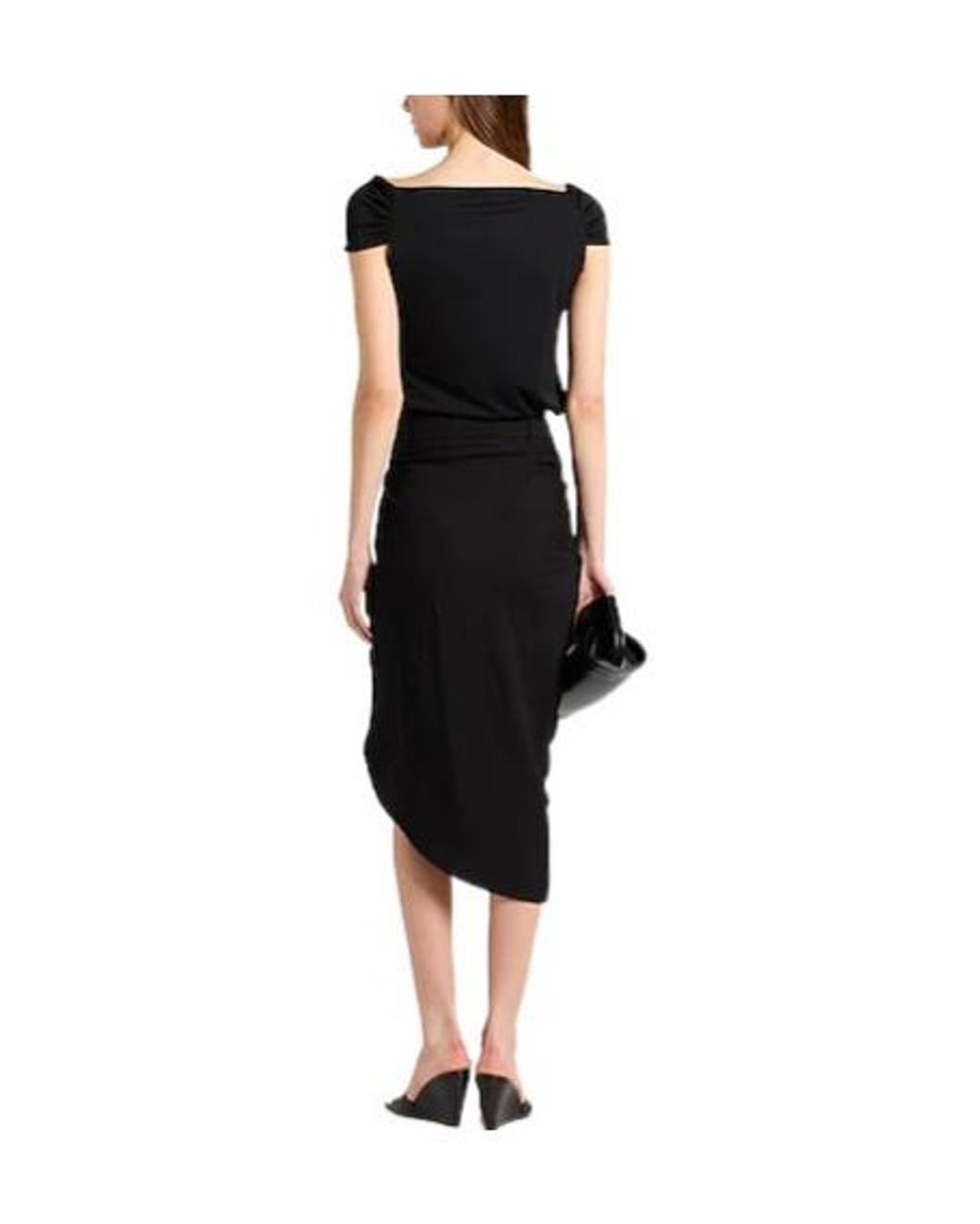 Jacquemus Black Pocketless Asymmetrical Skirt