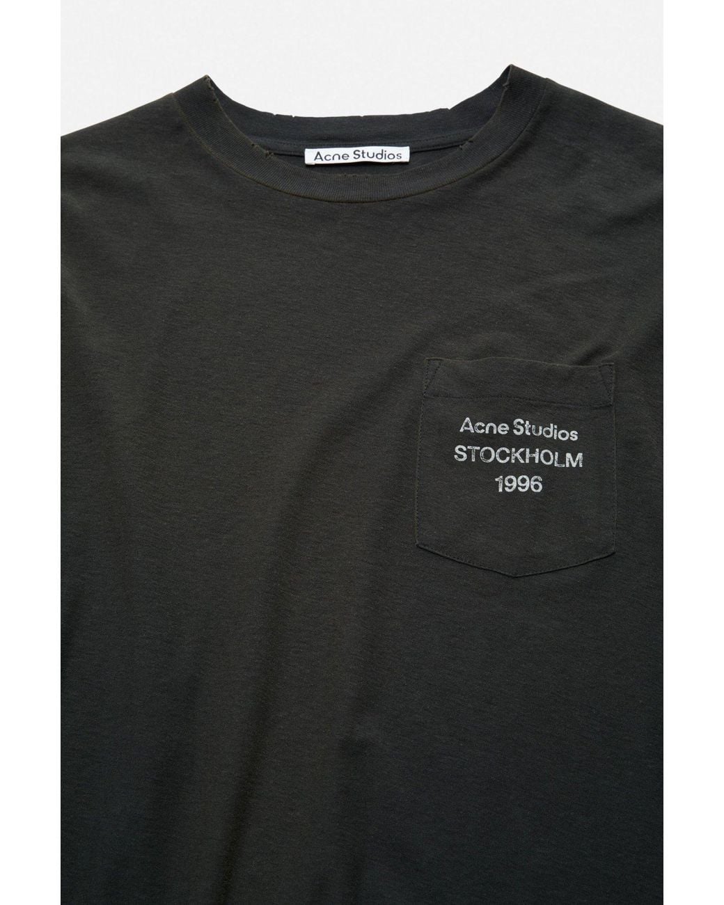 Acne Studios Logo T-Shirt in Black for Men | Lyst