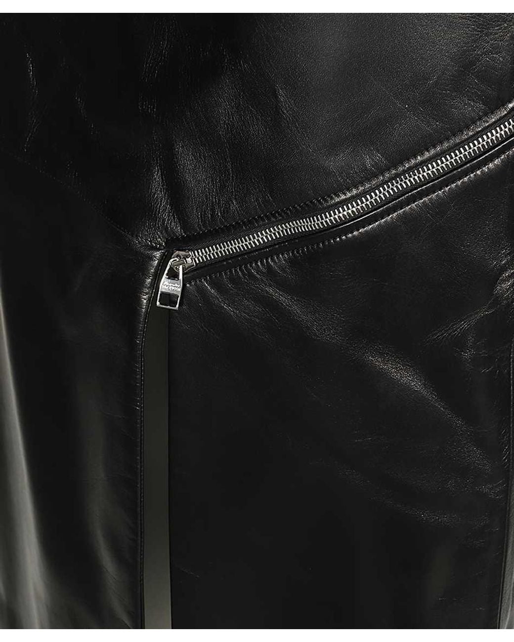 McQueen Black Belted Side-Slit Midi Skirt
