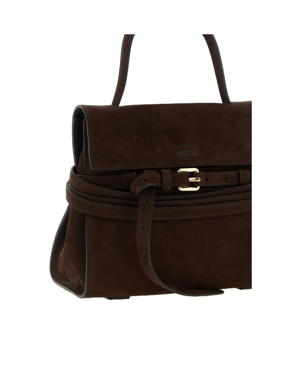 Moschino Black Logo Debossed Handbag