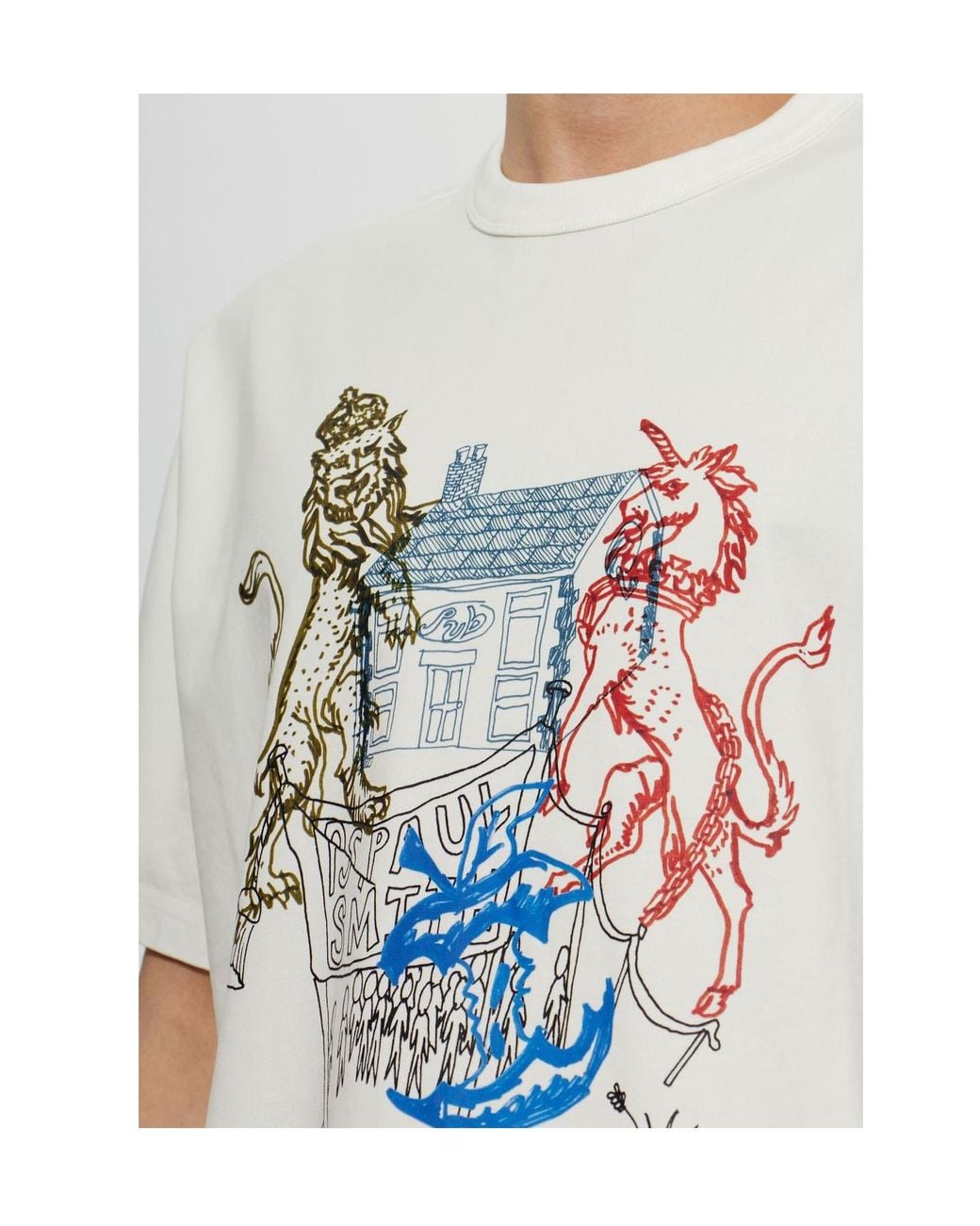 Paul Smith White Ps Graphic Print T-Shirt for men
