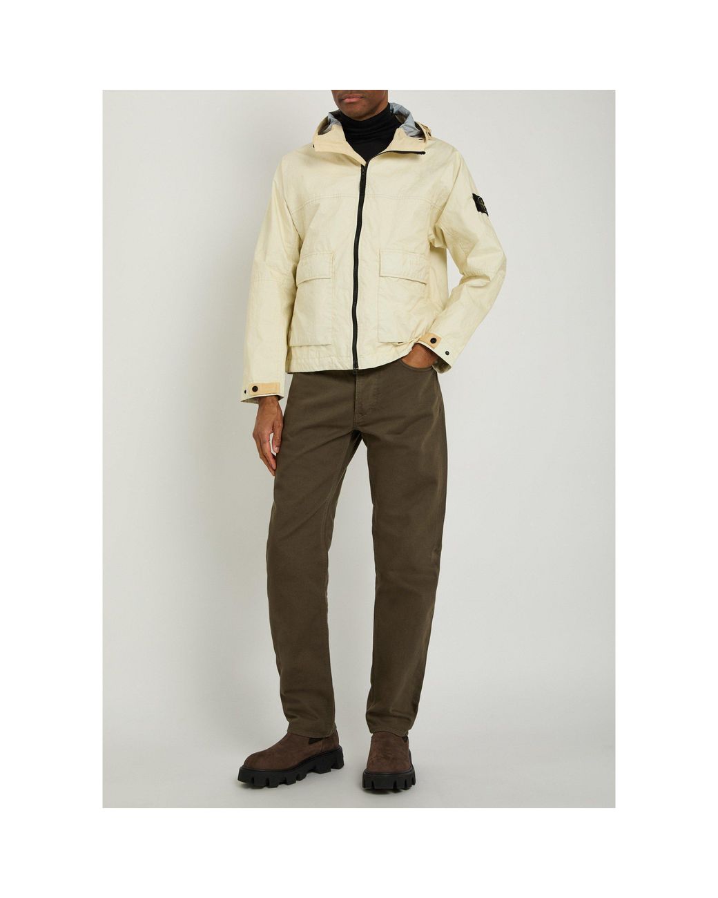 Stone Island Green Straight-Leg Casual Trousers for men