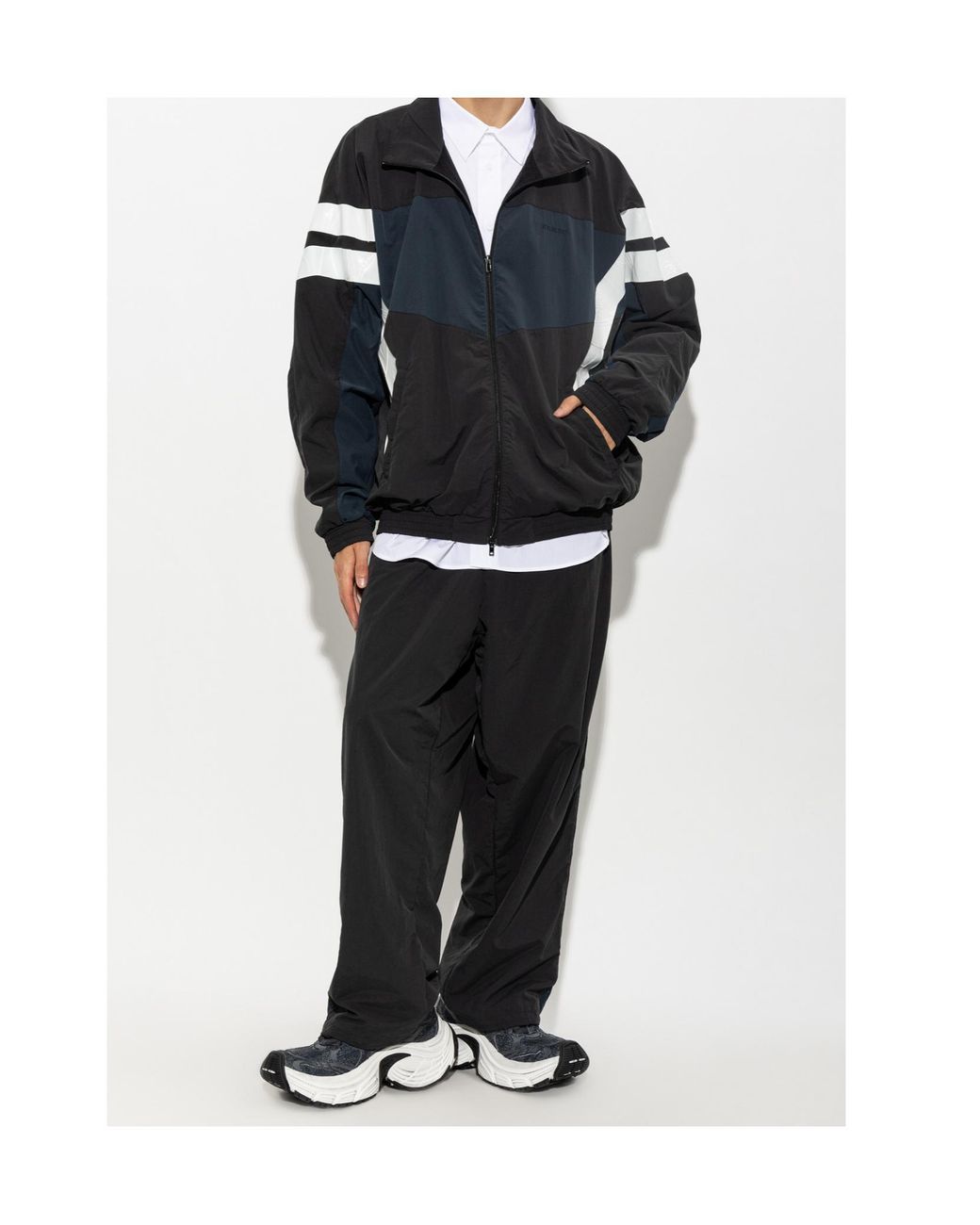 Vetements Black Side Striped Track Pants for men
