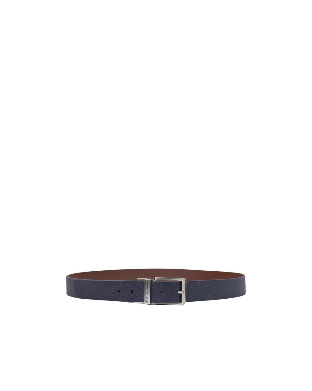 ARMANI EXCHANGE White Reversible Tongue Belt With An Adjustable Fit for men