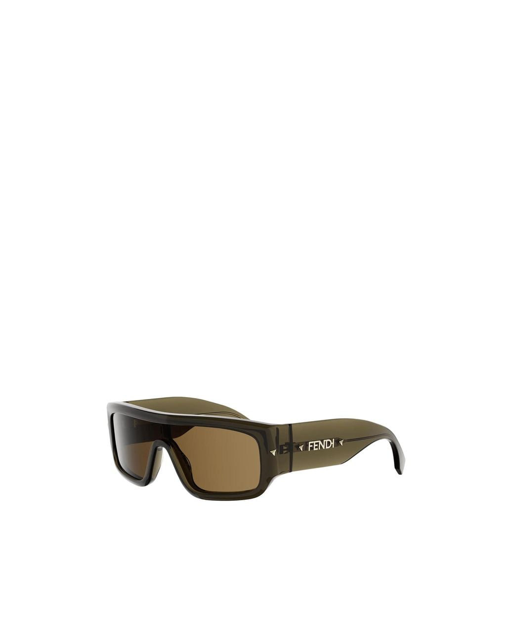 Fendi Brown Eyewear Shield Frame Sunglasses