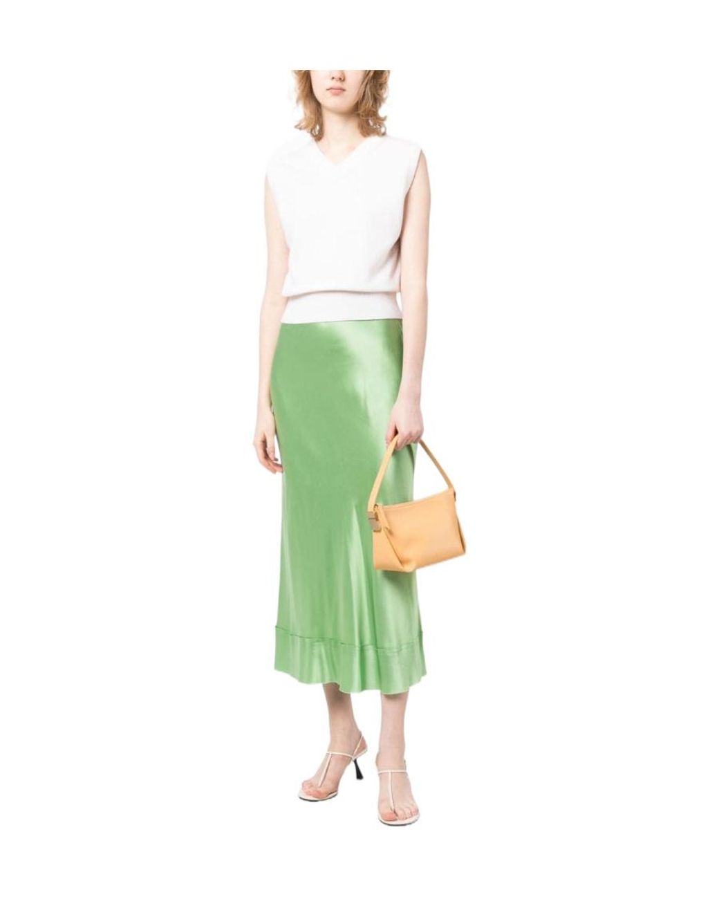 Vince White V-Neck Sleeveless Top