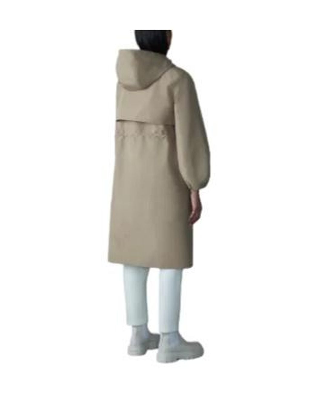 Mackage Natural Mekelle-Z Drawstring Hooded Raincoat