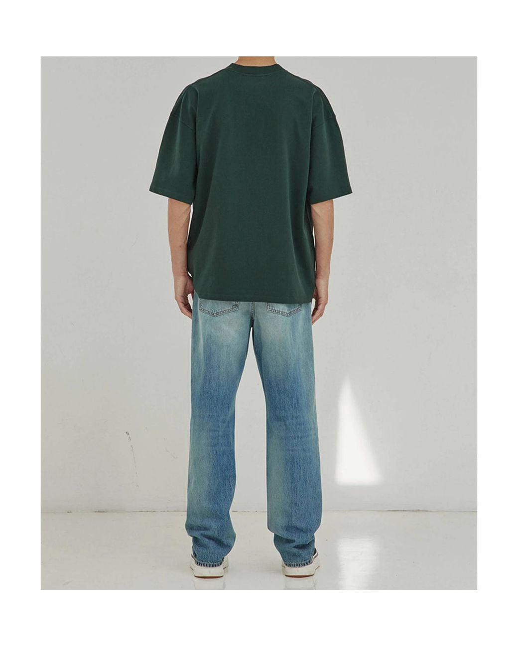 DARKPARK Green Mick Slit Crew Neck T-Shirt for men