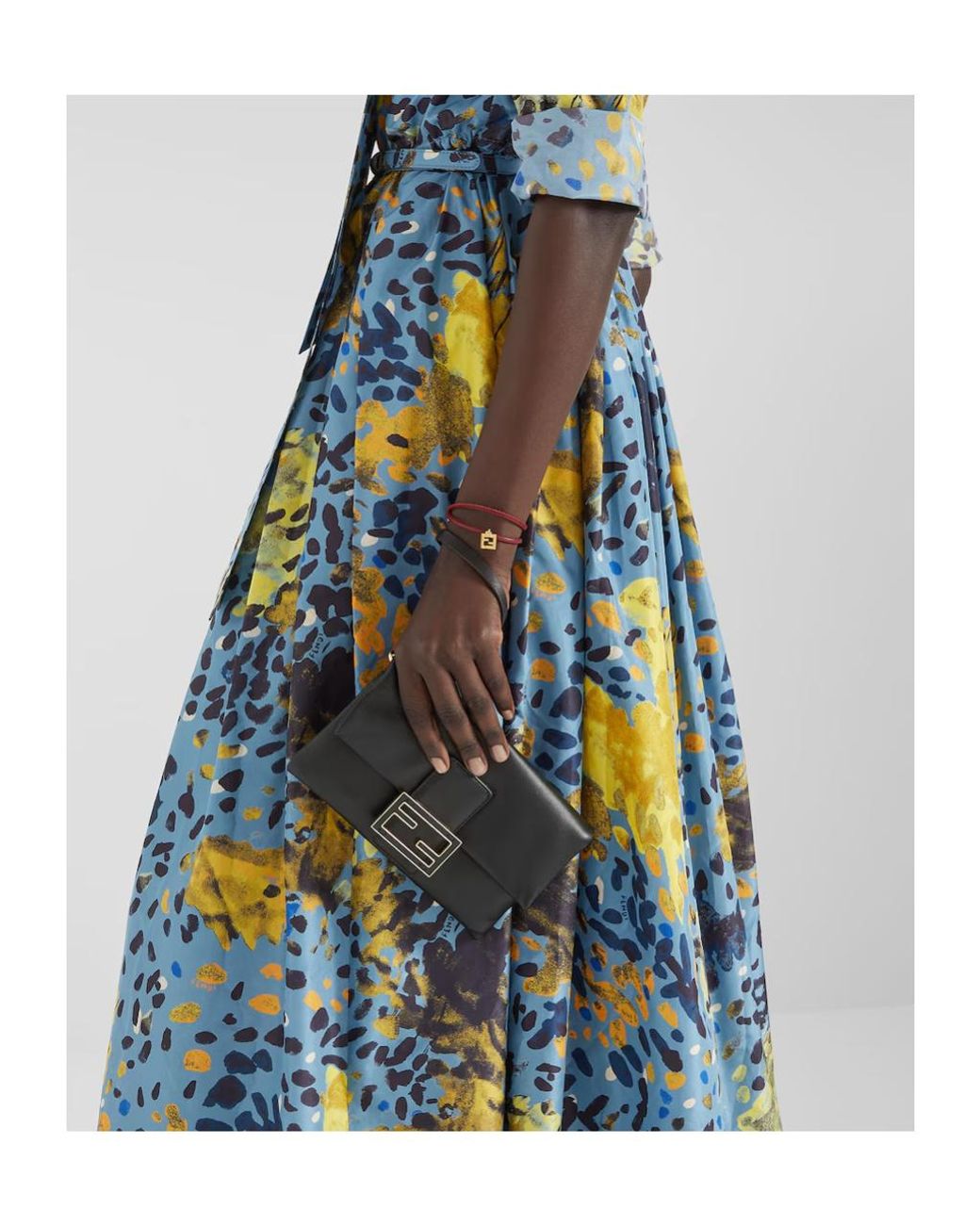 Fendi Black Mamma Baguette Pouch